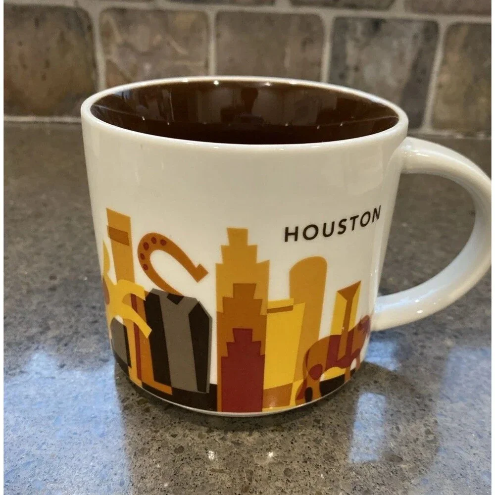 STARBUCKS ”You Are Here” Collection Houston Texas 14oz Coffee Tea Mug - Picture 1 of 5